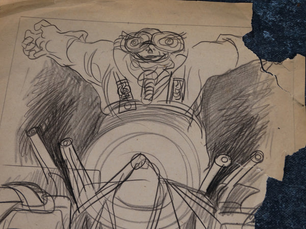 Alberto Beltrán - Demonic Man and Machine - pencil sketch - P2785