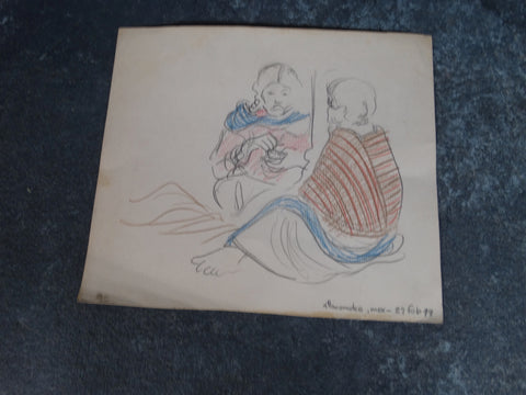 Alberto Beltrán - Study: Two Seated Women - P2787