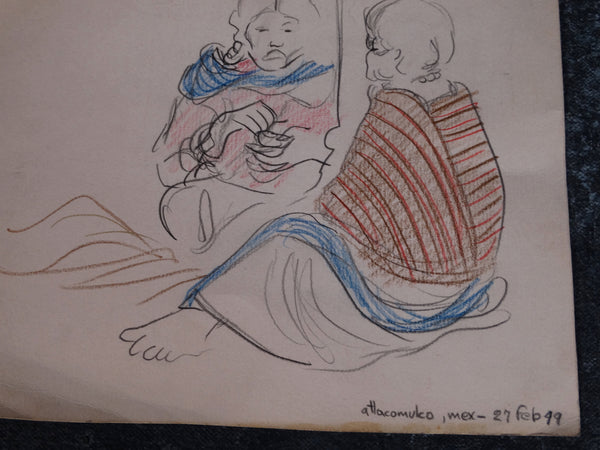 Alberto Beltrán - Study: Two Seated Women - P2787