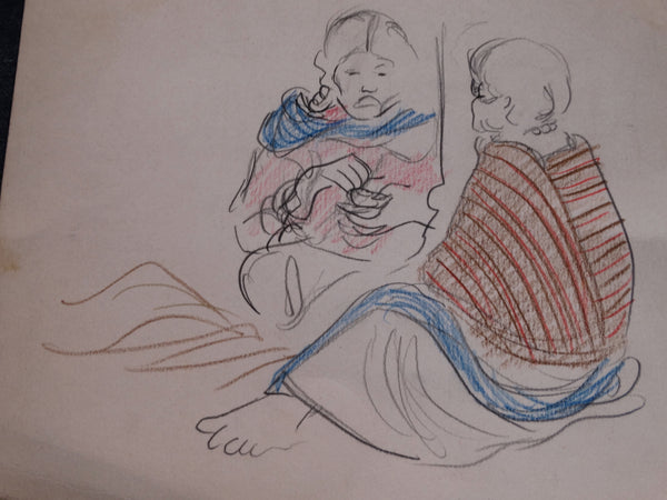 Alberto Beltrán - Study: Two Seated Women - P2787