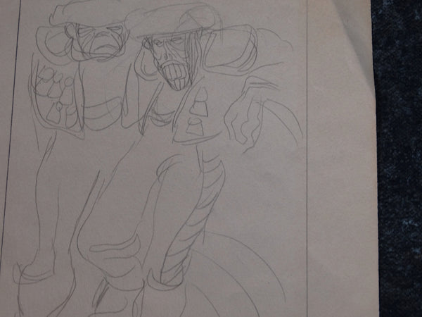 Alberto Beltrán - Sketch for a Caricature of Two Matadors Lounging Against the Bullring Barricade -P2788