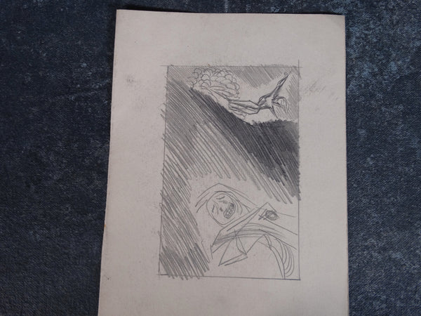 Alberto Beltran - Double-sided: Artist's Concepts on single sheet of Paper -P2796