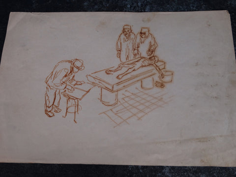 Alberto Beltrán - The Autopsy - Pen & Ink P2808