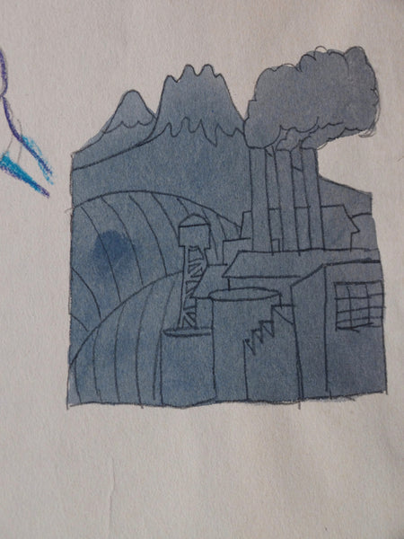 Alberto Beltrán - Figure Studies and Factories for a Poster P2815