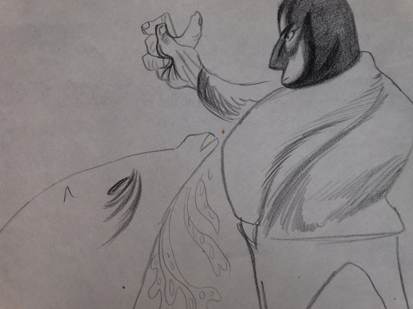 Alberto Beltrán  - Dominating Man and Exceedingly Strange Creature - Drawing P2819