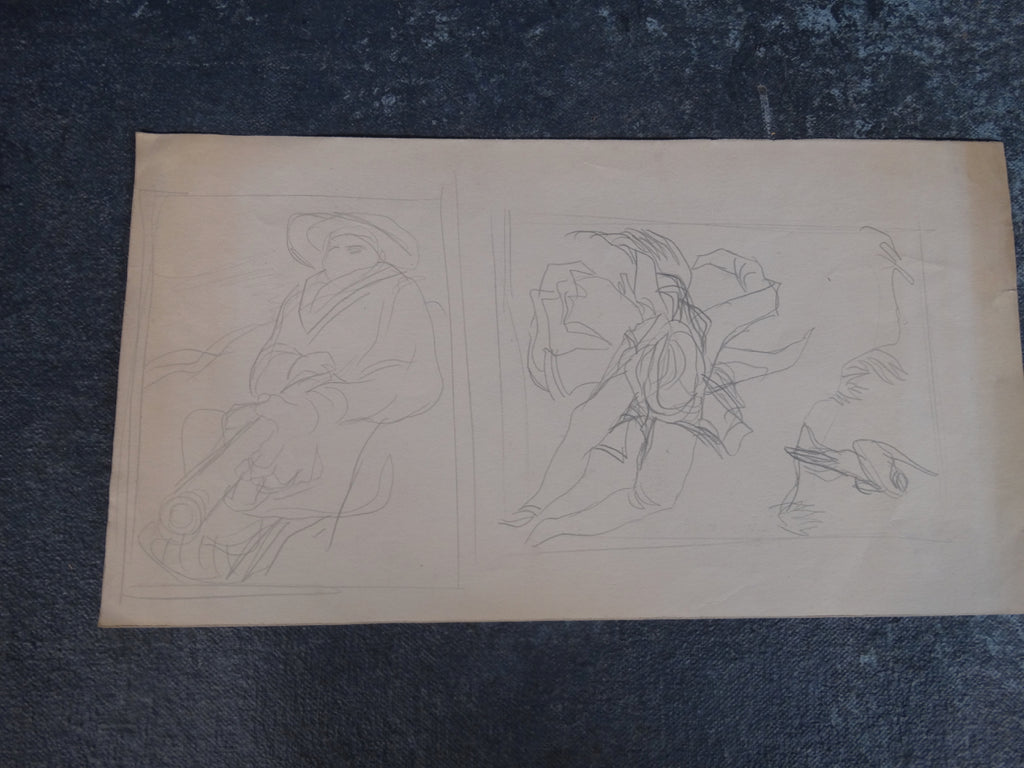 Alberto Beltrán - Three Sketches on Two Sides of a Single sheet of Paper - P2826