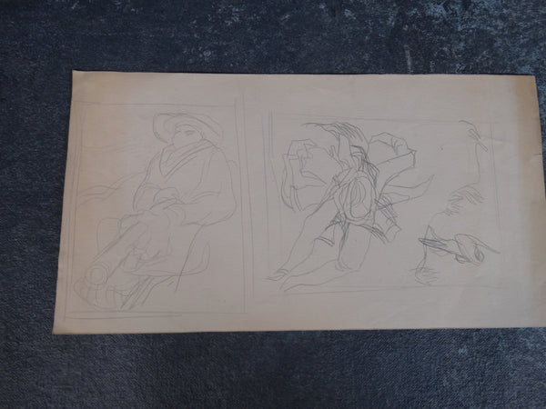 Alberto Beltrán - Three Sketches on Two Sides of a Single sheet of Paper - P2826
