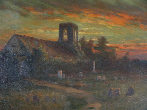 L. H. Connor - San Diego Mission circa 1920 - Oil on Canvas P2846