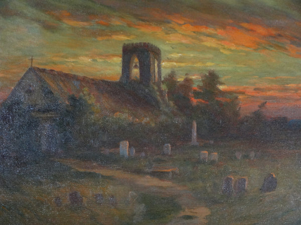 L. H. Connor - San Diego Mission circa 1920 - Oil on Canvas P2846