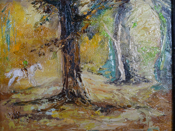 Mary Anna Lehman - Enchanted Forest - circa 1950s Oil on Board P2850