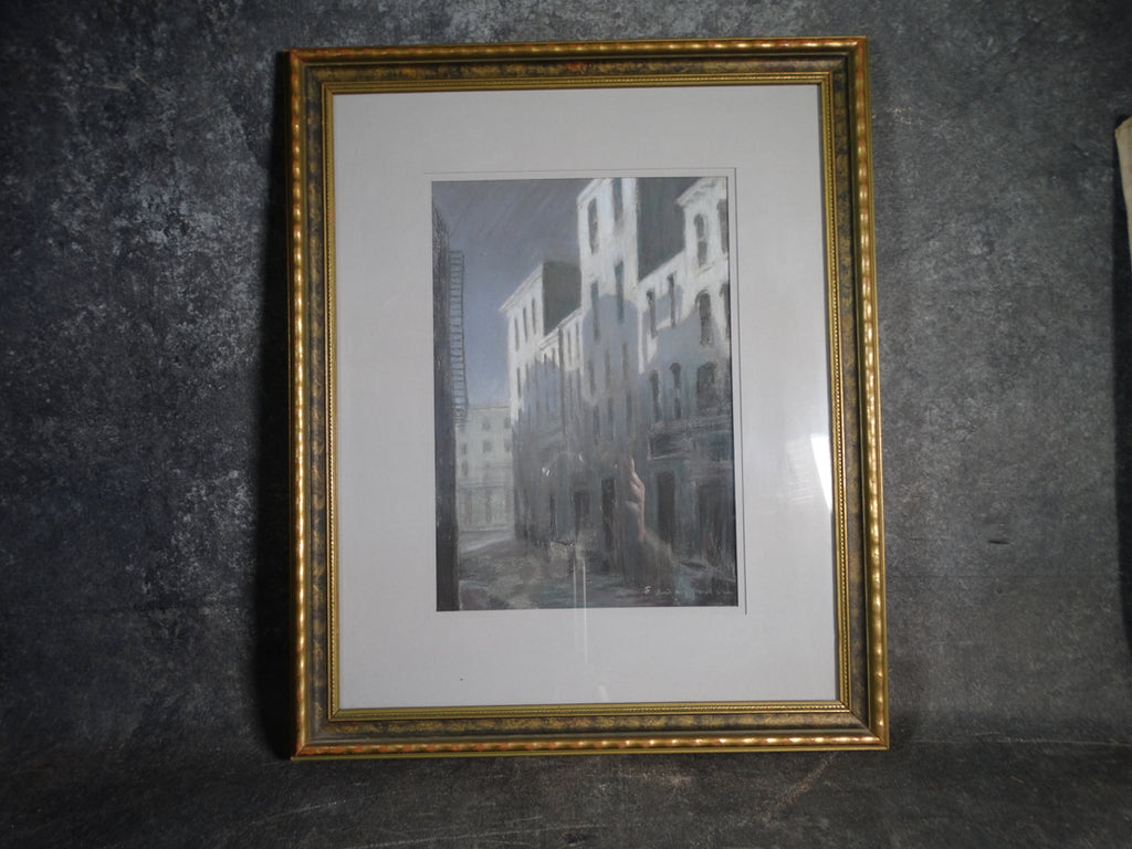 Elizabeth Waggoner (1874-1966) Moonlit Street (Los Angeles) Pastel on Paper P2855