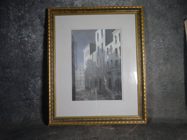 Elizabeth Waggoner (1874-1966) Moonlit Street (Los Angeles) Pastel on Paper P2855