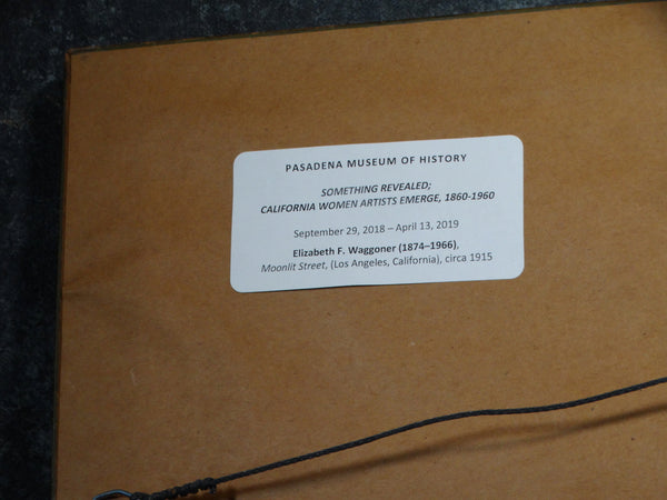 Elizabeth Waggoner (1874-1966) Moonlit Street (Los Angeles) Pastel on Paper P2855