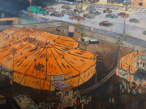 Tom Conwell - Circus In Town - Watercolor - circa 1950 P2857