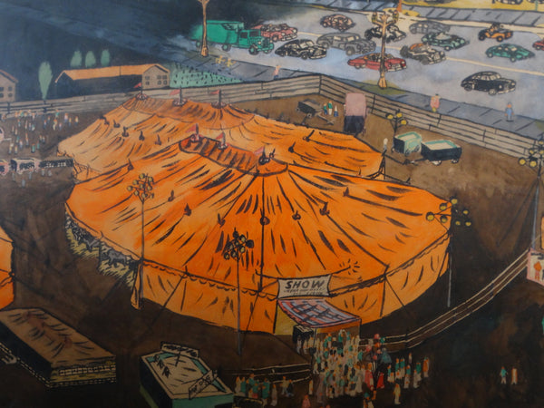 Tom Conwell - Circus In Town - Watercolor - circa 1950 P2857