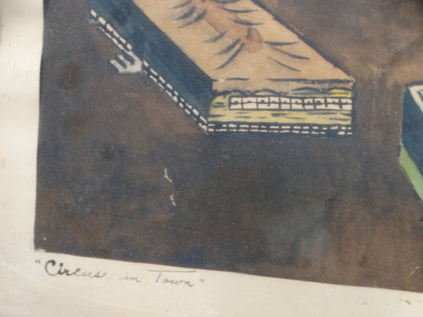 Tom Conwell - Circus In Town - Watercolor - circa 1950 P2857