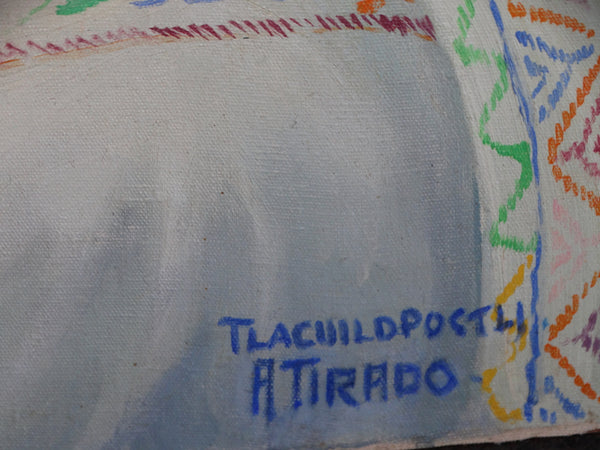 Alfonso Tirado - Mexican Woman in Traditional Costume - Oil on Canvas P2869