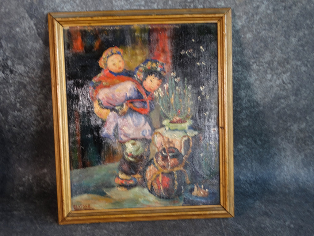 Beatrice Jackson - Chinese Girl Carrying a Baby on Her Back c 1920s -  P2883