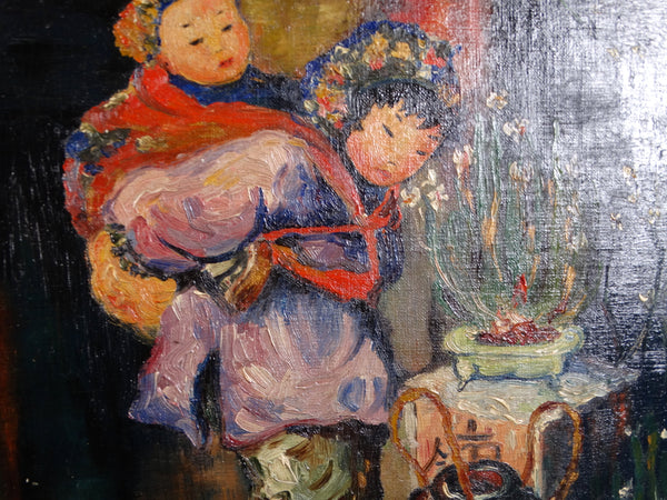 Beatrice Jackson - Chinese Girl Carrying a Baby on Her Back c 1920s -  P2883