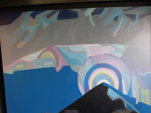 Anya Fisher (1905-1992) Abstract Landscape - The Mountain - Oil on Canvas P2899