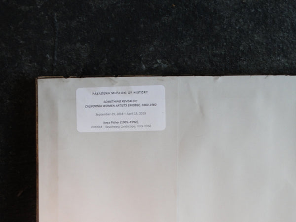 Anya Fisher (1905-1992) Abstract Landscape - The Mountain - Oil on Canvas P2899