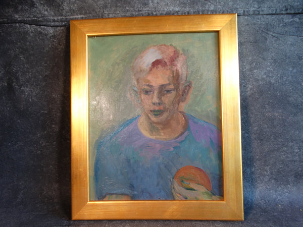 Anders Aldrin - Vincent (Boy with Orange) - Oil on Board P2908
