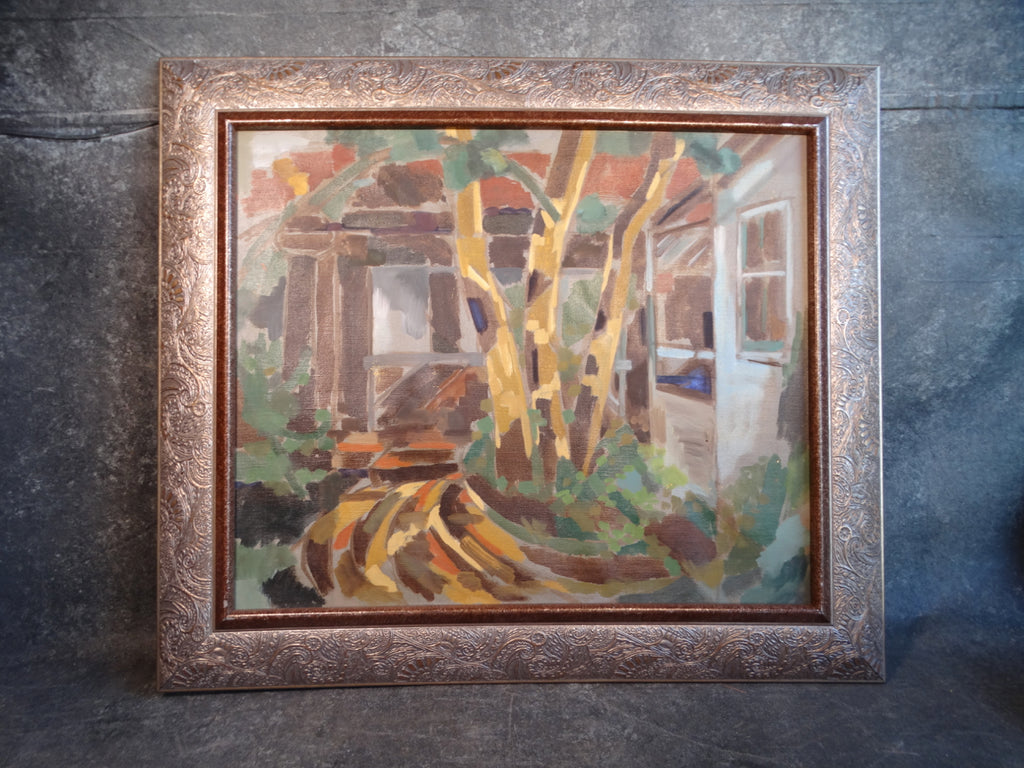 Ella Moen (aka Ella Moen Odorfer, 1901-1986) Artist's Studio circa 1930s Oil on Canvas P2912