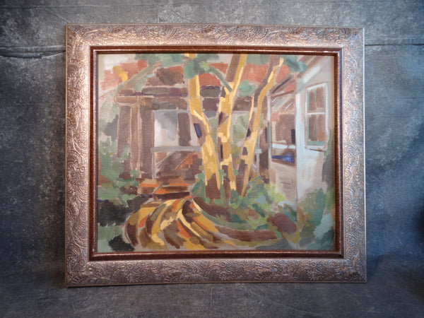Ella Moen (aka Ella Moen Odorfer, 1901-1986) Artist's Studio circa 1930s Oil on Canvas P2912