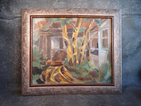 Ella Moen (aka Ella Moen Odorfer, 1901-1986) Artist's Studio circa 1930s Oil on Canvas P2912