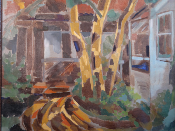 Ella Moen (aka Ella Moen Odorfer, 1901-1986) Artist's Studio circa 1930s Oil on Canvas P2912