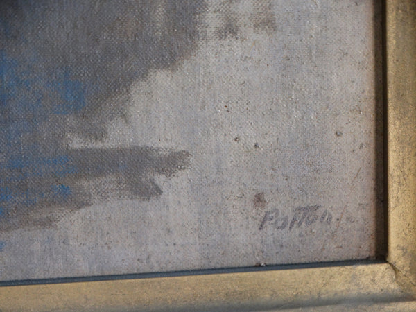 Standing Male Nude  - Oil on Board - Signed Patton c 1950s P2936