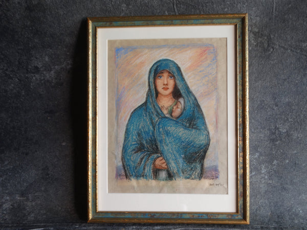 Sulamith Sokolsky (1889-1974) - Mother & Child - Mixed Media on Paper 1934 P2947