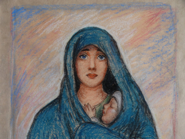 Sulamith Sokolsky (1889-1974) - Mother & Child - Mixed Media on Paper 1934 P2947