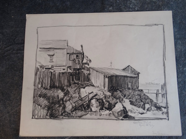 David Hendrickson - Hunter's Point San Francisco - Drawing P2958