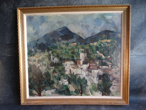 Norma Driscoll - Looking South at Spencer Butte, Eugene Oregon - 1955 Oil on Canvas P2966