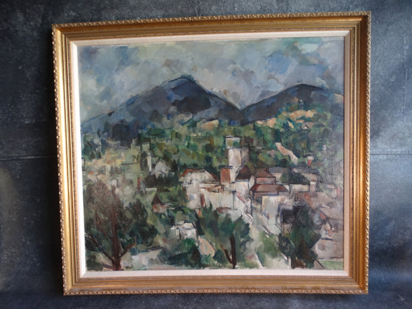 Norma Driscoll - Looking South at Spencer Butte, Eugene Oregon - 1955 Oil on Canvas P2966