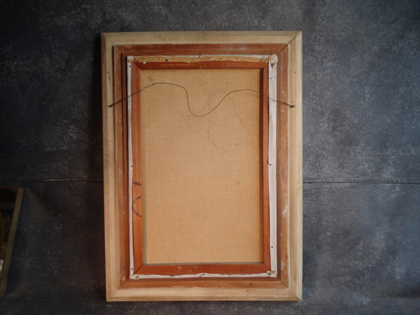 WPA-era Painting of a Lighthouse circa 1940s Oil on Canvas P2970