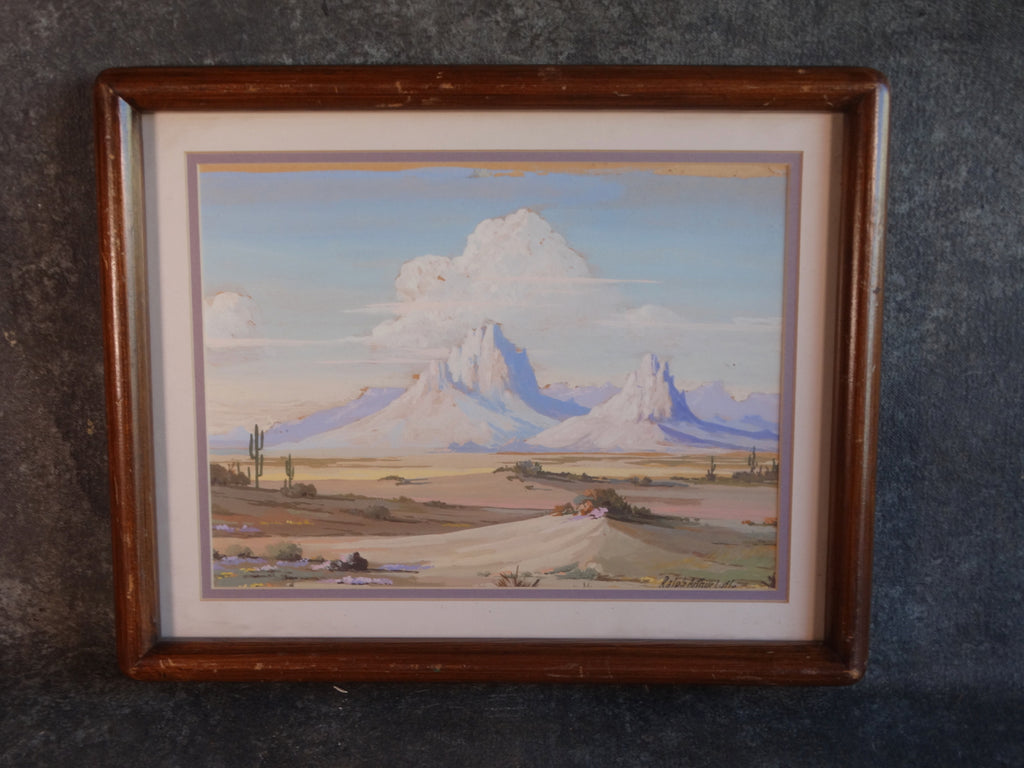 Ralph Arthur Lytle (1882-1959) Desert Buttes - Gouache on Board P2986