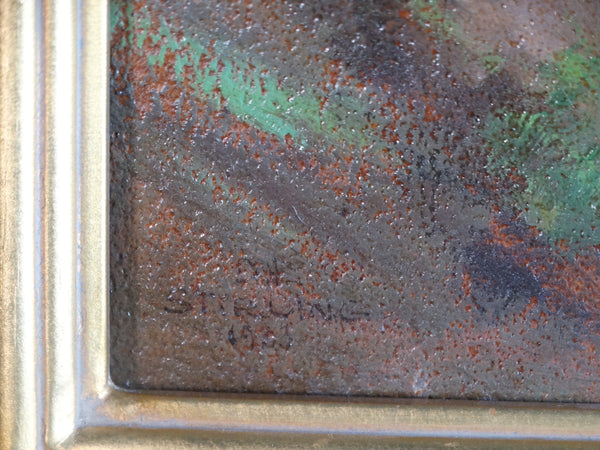 Dan Sterling - View of Castle Butte, Wyoming 1933 - Oil on Board P2992