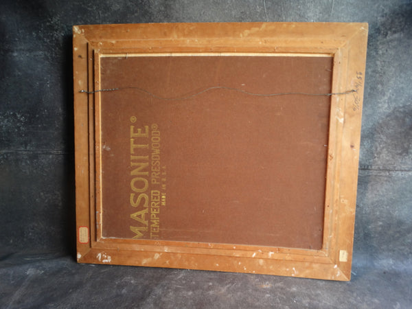 Werner Seeholzer - View of City Hall Los Angeles from Lincoln Heights - 1950s Oil on Wood P3003