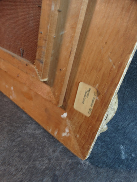 Werner Seeholzer - View of City Hall Los Angeles from Lincoln Heights - 1950s Oil on Wood P3003