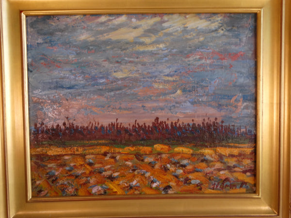 Anders Aldrin - Landscape: Field - Oil on Board c 1930 P3020