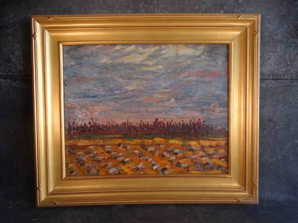 Anders Aldrin - Landscape: Field - Oil on Board c 1930 P3020