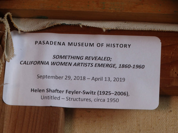 Helen Shafter Feyler-Switz (1925-2006) - Modernist Village - Oil on Canvas c 1950 P3031