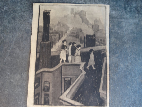 Annita Delano - Girls on a New York Tenement Roof 1922 P3041