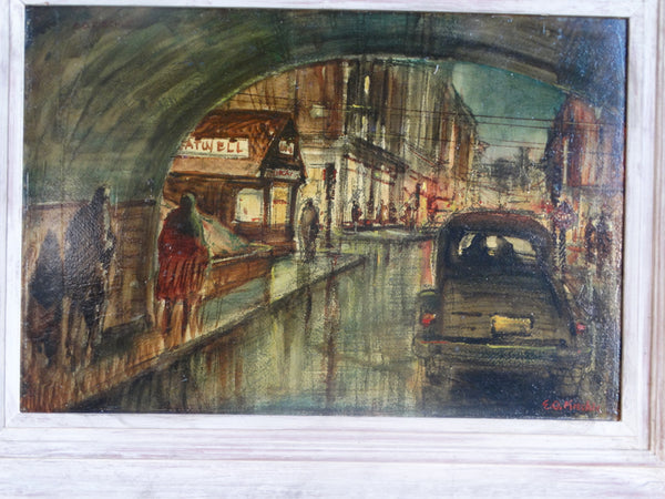 Edgar O Kiechle (1911-1960) - Tunnel - Oil on Board circa 1947 P3072