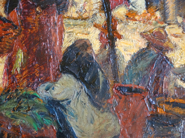 Edgar O Kiechle (1911-1960) - Mexican Market Place - oil on board - 1946 P3073