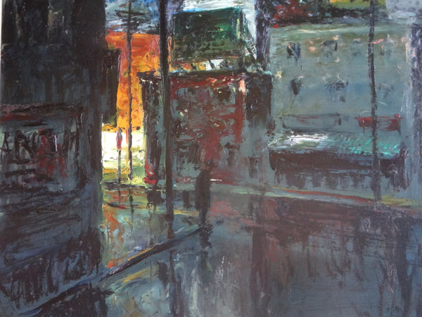 Edgar O Kiechle  Sleeping Town Featured in Rock Hudson Apartment Pillow Talk Oil on Board P3075