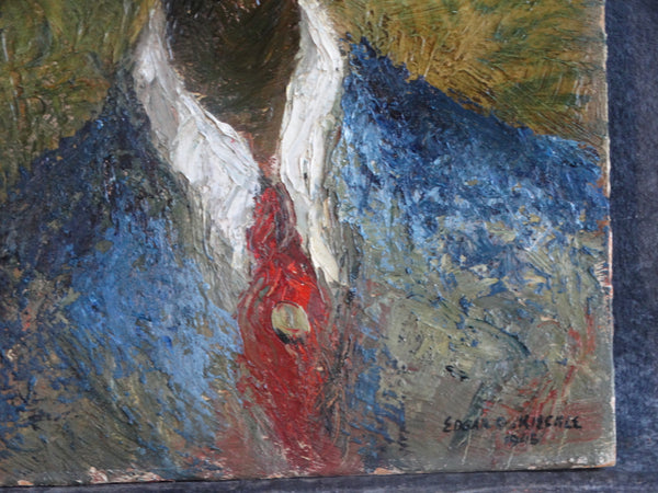 Edgar O Kiechle (1911-1960) - Portrait of a Man with a Red Tie  1945- P3076