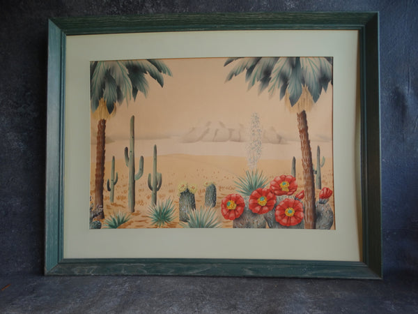 Shirrell Graves  - Cacti, Agave and Palms in Desert Landscape P3096